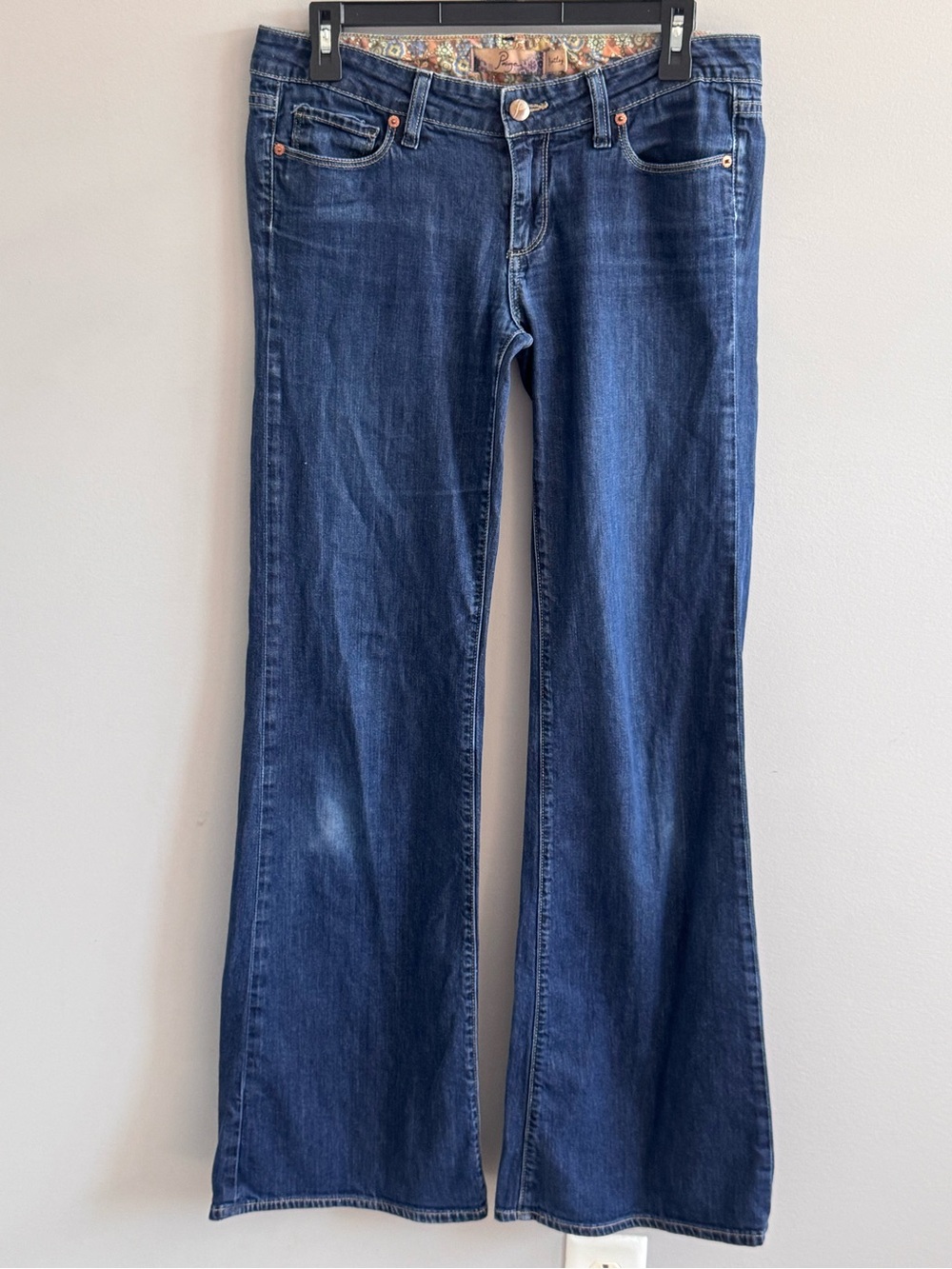PAIGE Bentley Jeans Women’s 29 Flare Bootcut Low Rise Medium Wash Blue